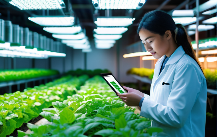 원예학 전공자를 위한 대학원 진학 팁 - Prompt 1: Agri-Tech Innovation in a Vertical Farm**