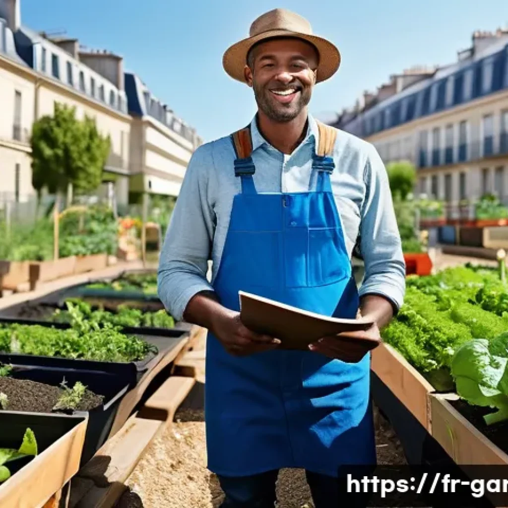 원예 자격증의 가산점 활용 방법 - A professional horticulturist wearing practical work clothes and sturdy boots, standing confidently ...