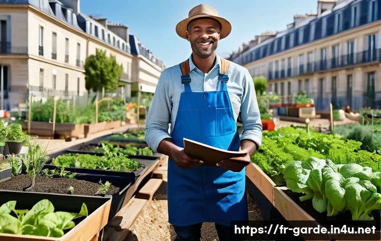 원예 자격증의 가산점 활용 방법 - A professional horticulturist wearing practical work clothes and sturdy boots, standing confidently ...